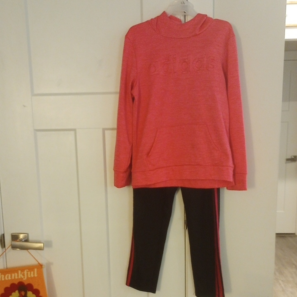 adidas Kids Pink and Black Matching Set